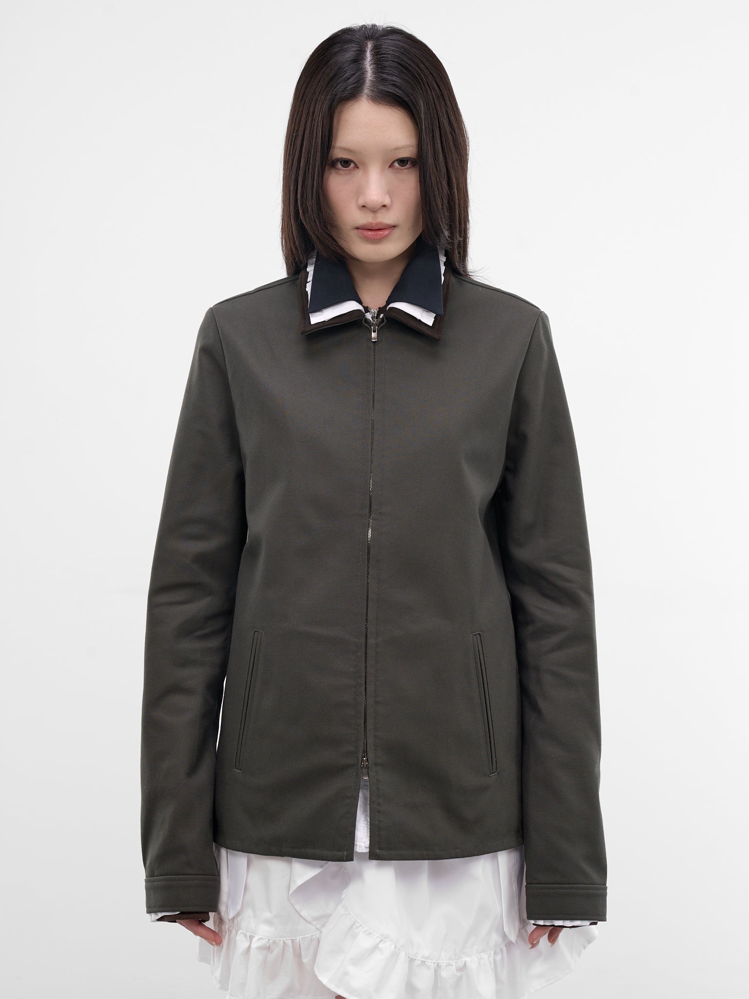Khaki Layered Collar Detroit Jacket (AN002JK26SSKHK-KHAKI)