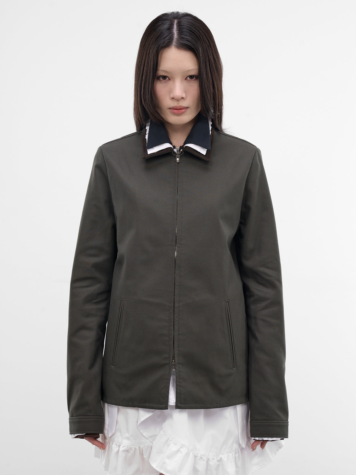Khaki Layered Collar Detroit Jacket (AN002JK26SSKHK-KHAKI)