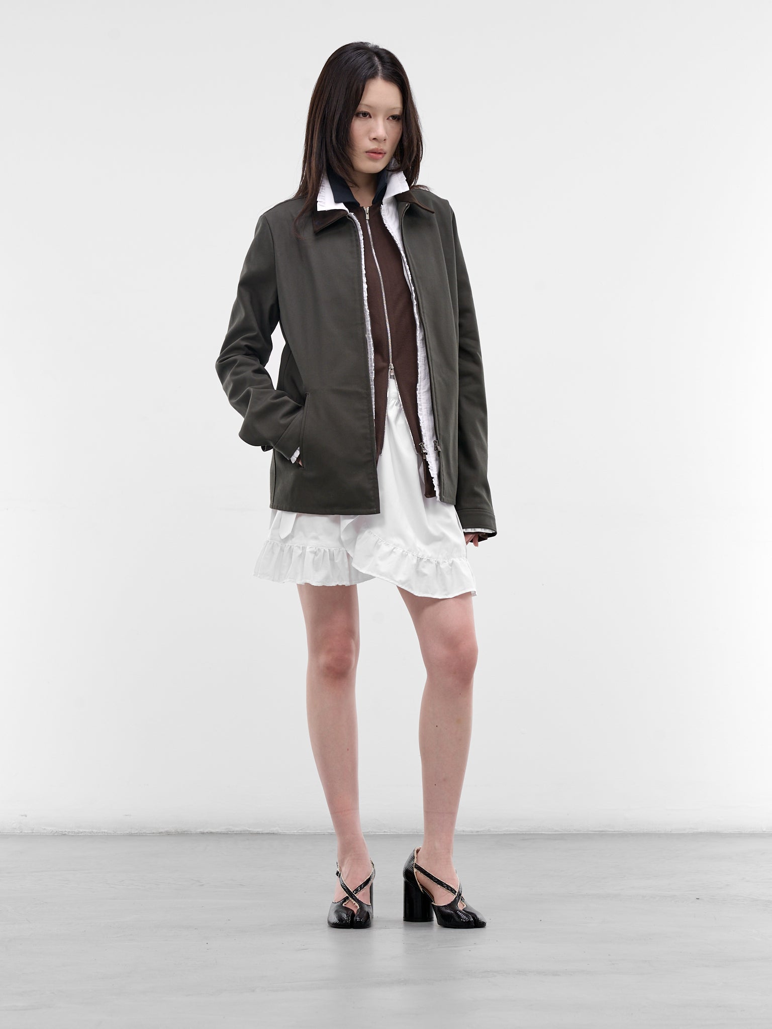 Khaki Layered Collar Detroit Jacket (AN002JK26SSKHK-KHAKI)