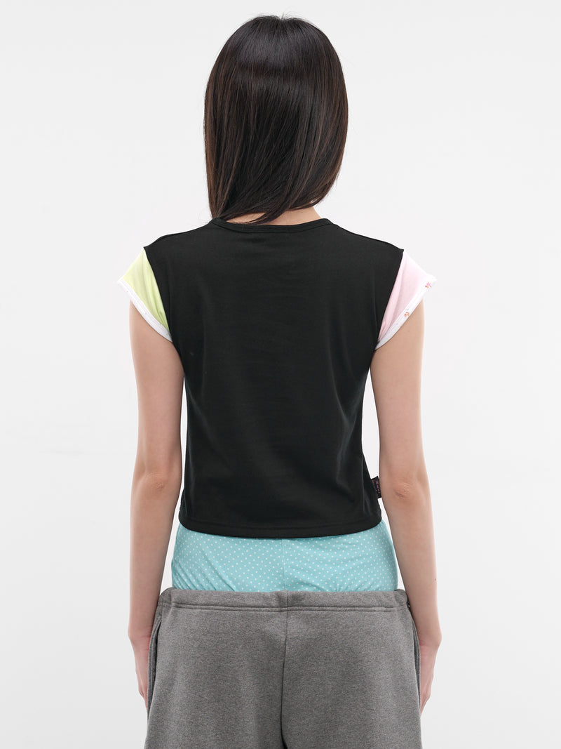 Black Bear Sleeves Tiny Tee (AN002TP26SSMBE-BLACK-MINT-BEAR)