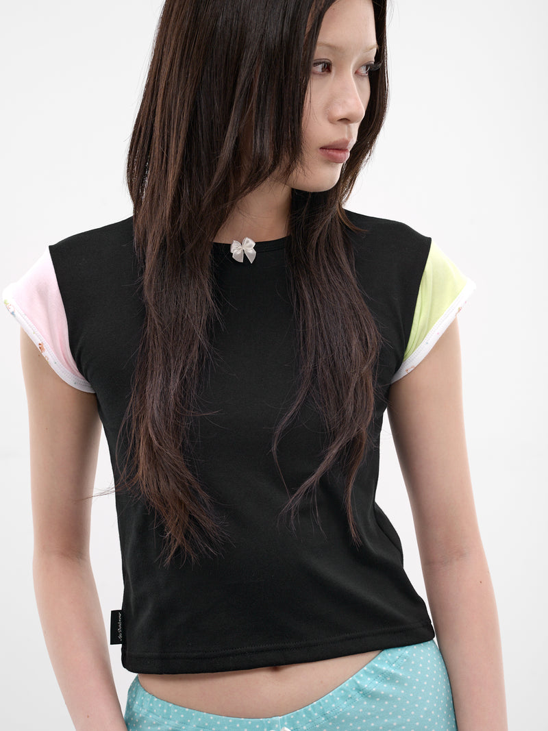 Black Bear Sleeves Tiny Tee (AN002TP26SSMBE-BLACK-MINT-BEAR)