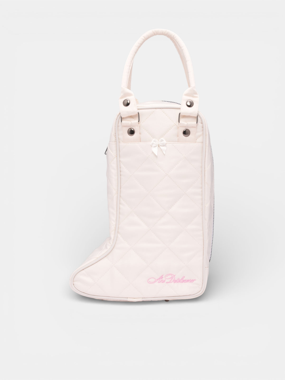 White Quilted Boots Bag (AN003AC26SSIVR-IVORY)