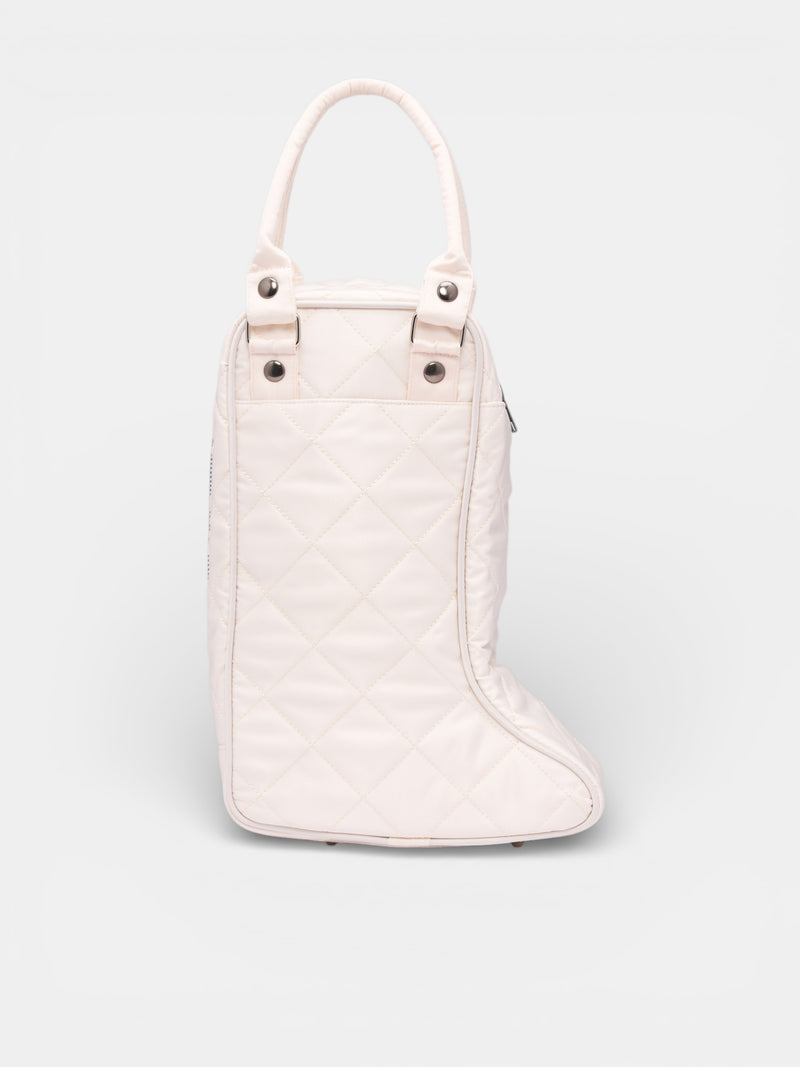 White Quilted Boots Bag (AN003AC26SSIVR-IVORY)
