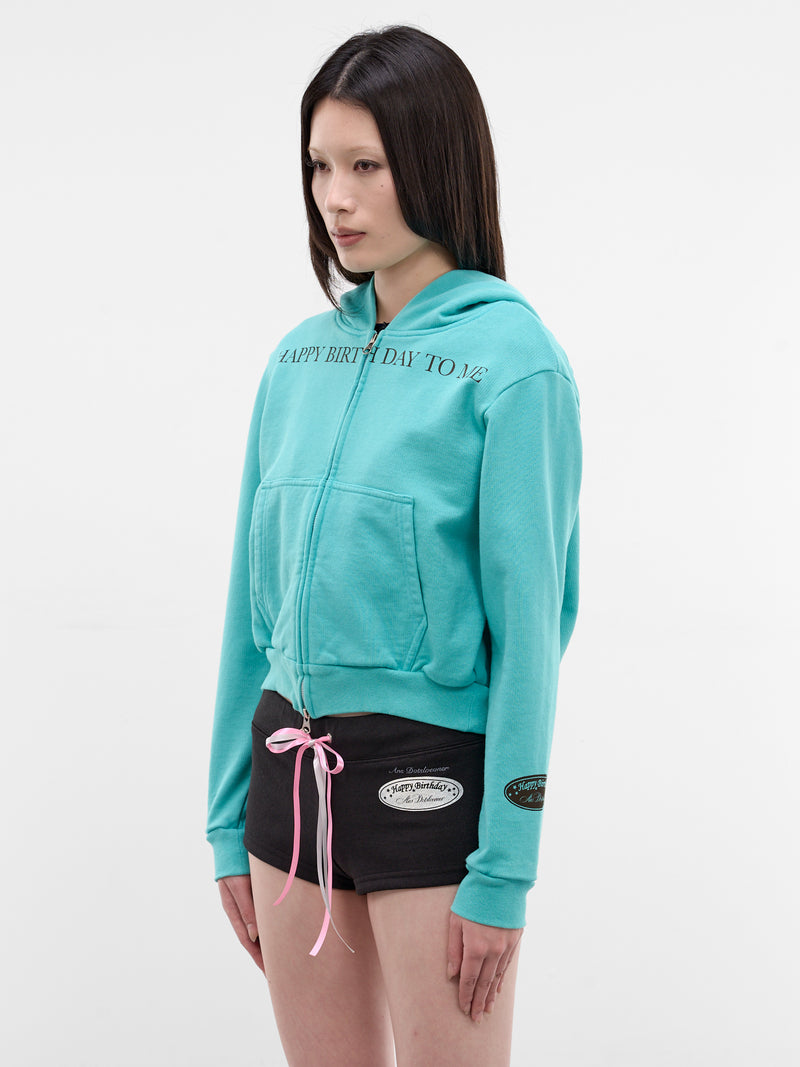 Emerald Happy Birthday Zip Hoodie (AN008TP26SSEME-EMERALD)