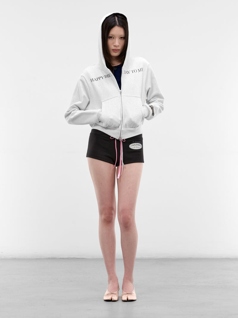 White Happy Birthday Zip Hoodie (AN008TP26SSWMX-WHITE-MIX)