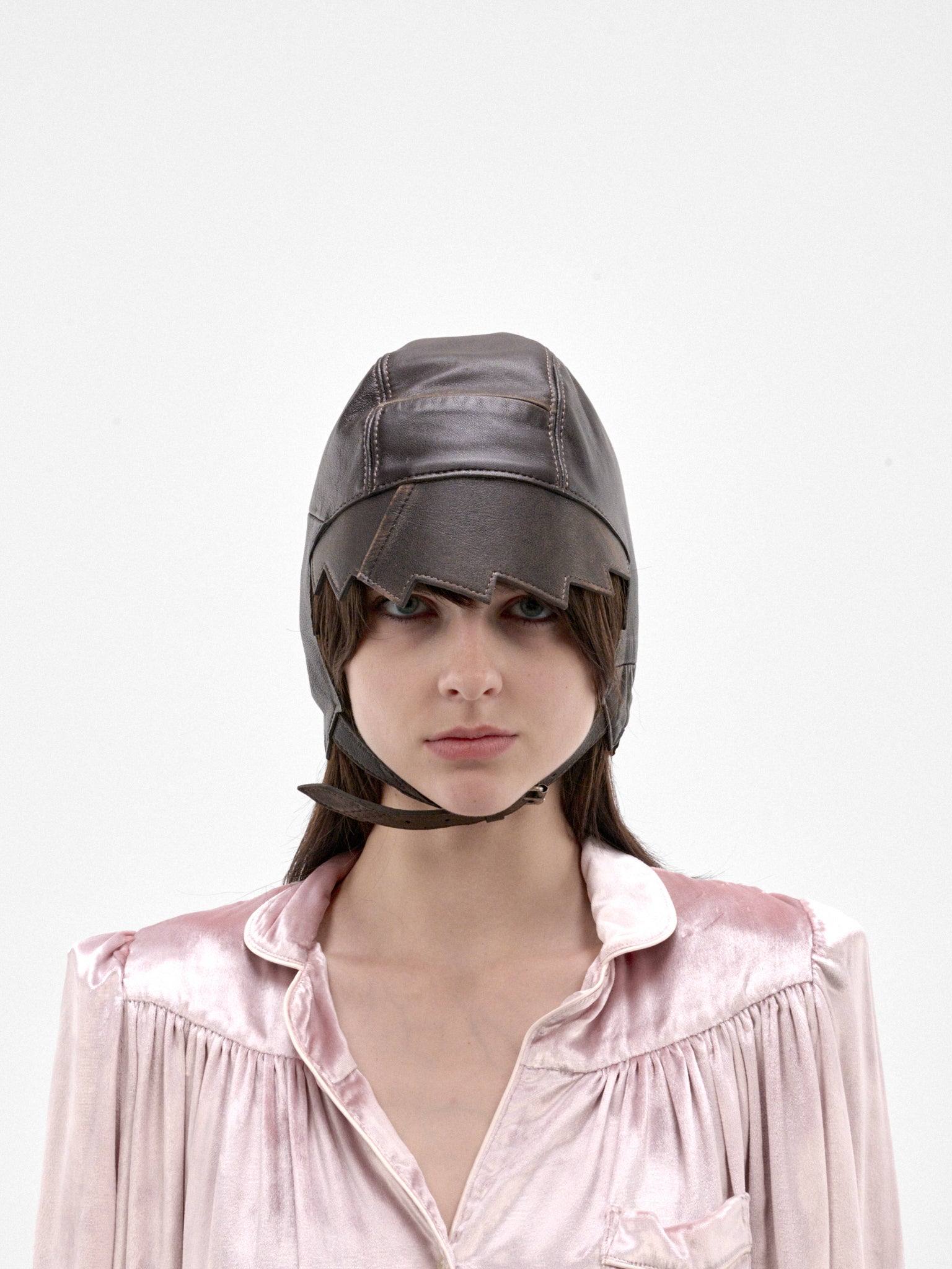 Angel Black Leather Aviator Hat (ANGEL-UPCYCLED-BLACK)