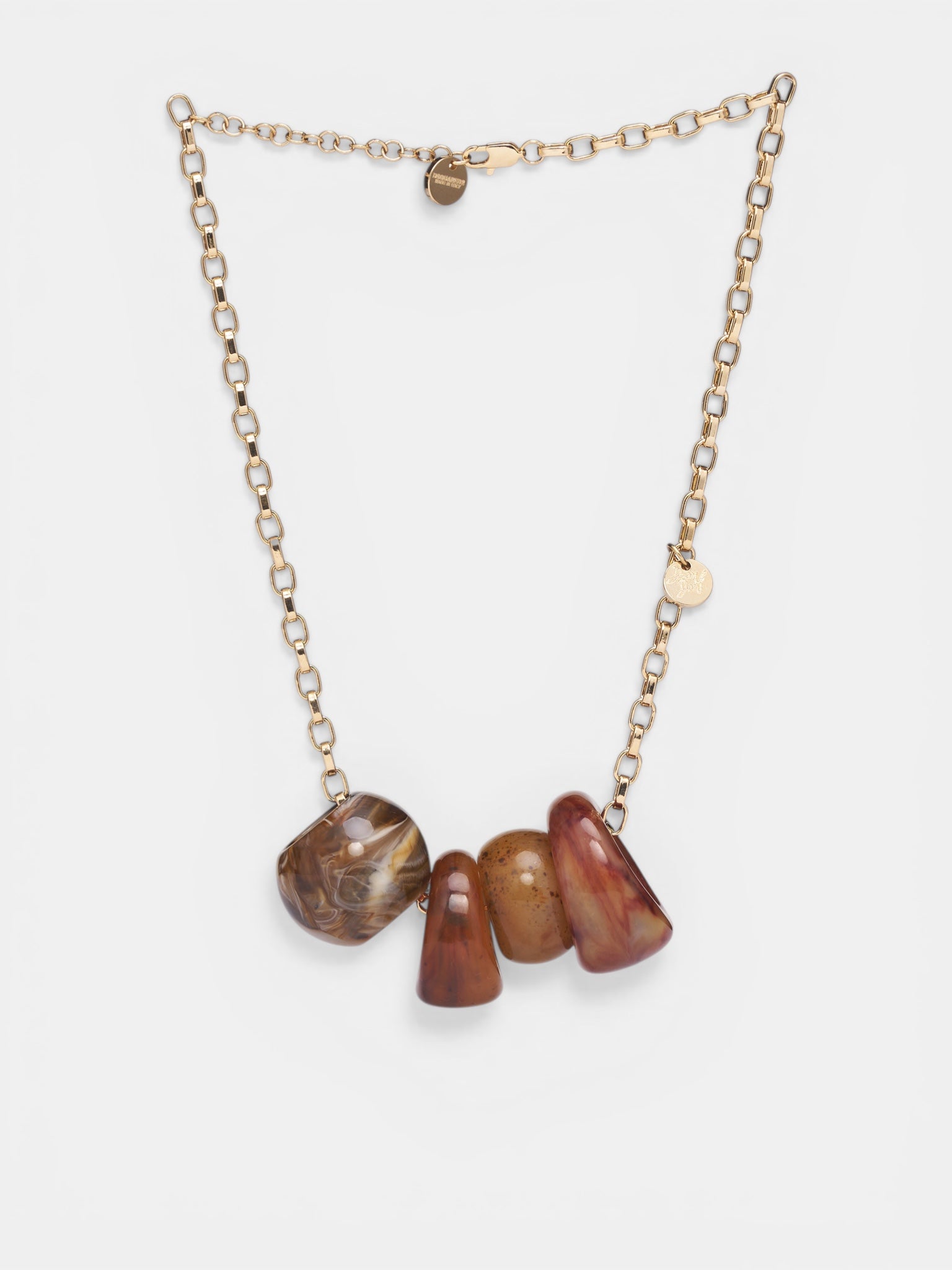 Stone Pendant Chain Necklace (ANW0015-34303746-MIX-AMBRA)