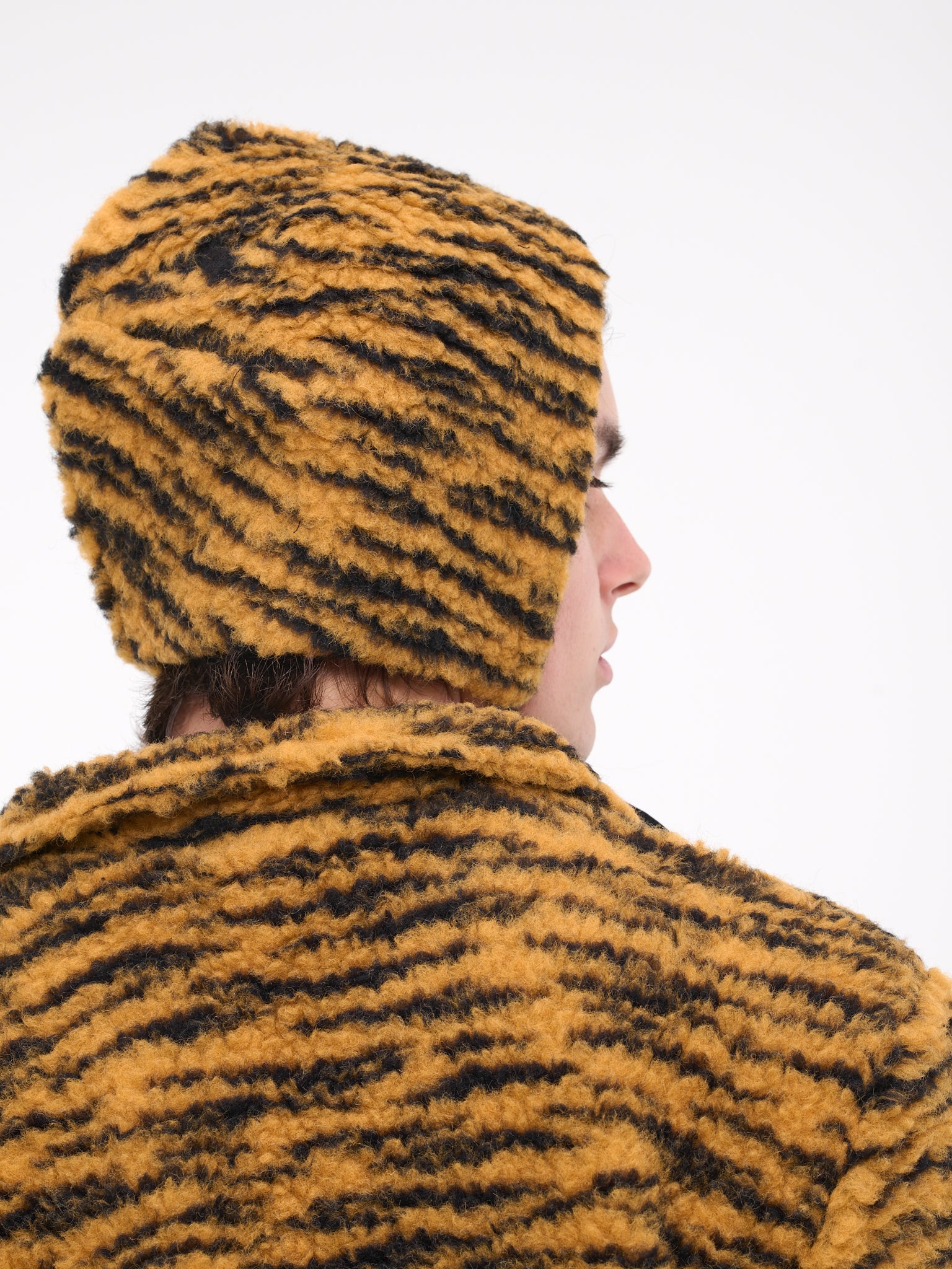 Tiger Fleece Tie Cap (AC012-ORANGE-BLACK)