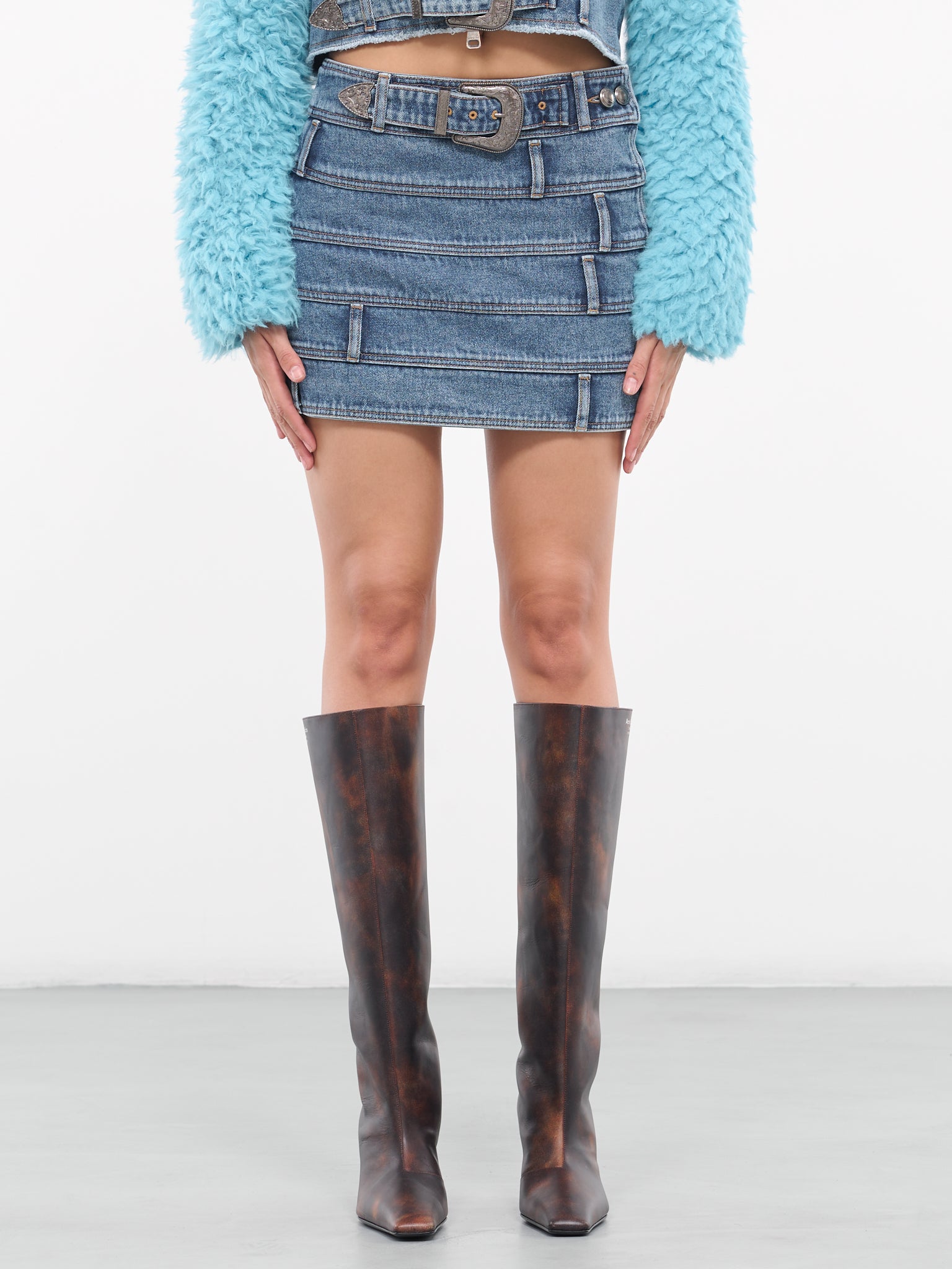Dua Denim Mini Skirt (APA664W-BLUE)