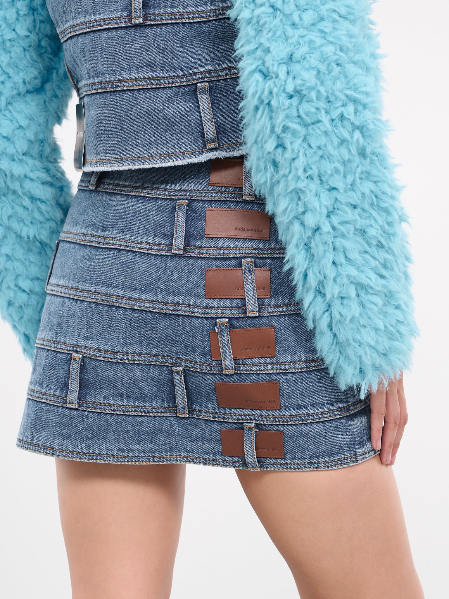 Dua Denim Mini Skirt (APA664W-BLUE)
