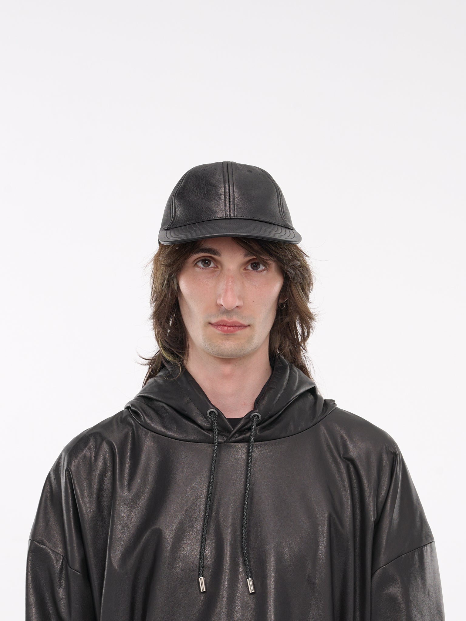 A LEATHER Leather Baseball Cap H. Lorenzo