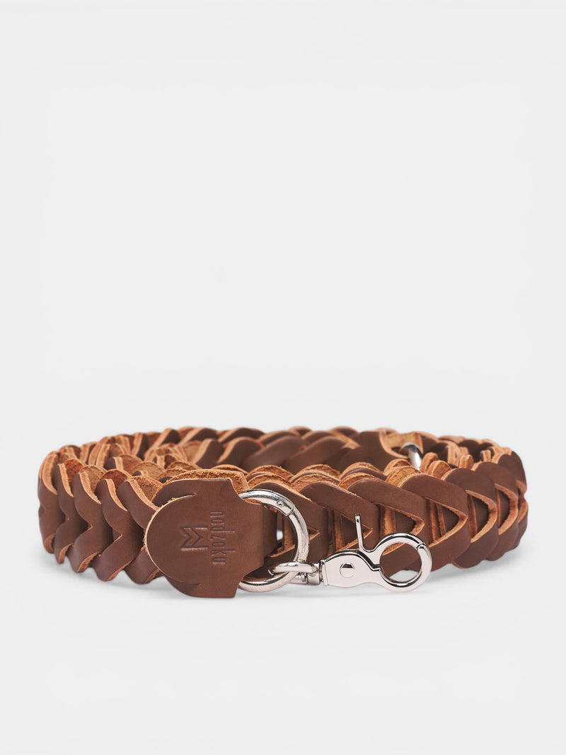 A LEATHER Braided Leather Strap | H.Lorenzo - front