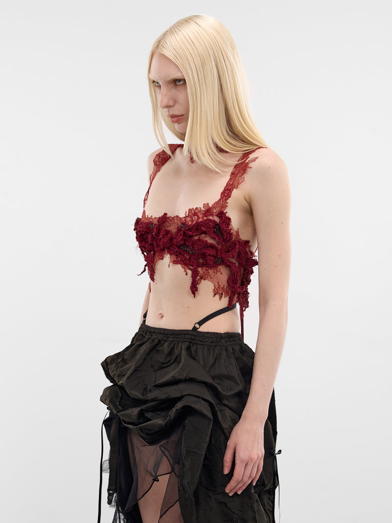 Arrow Of Carnation Silk Bra (ARROW-OF-CARNATION-RED)