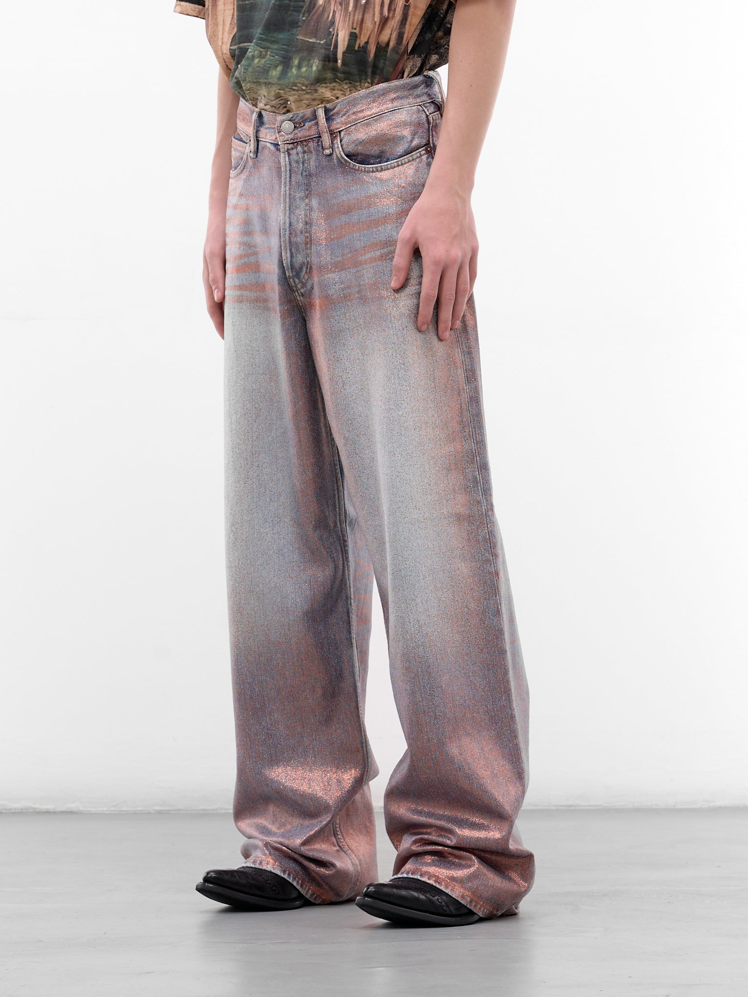 ACNE STUDIOS 1981 Metallic Glitter Jeans | H.Lorenzo - side