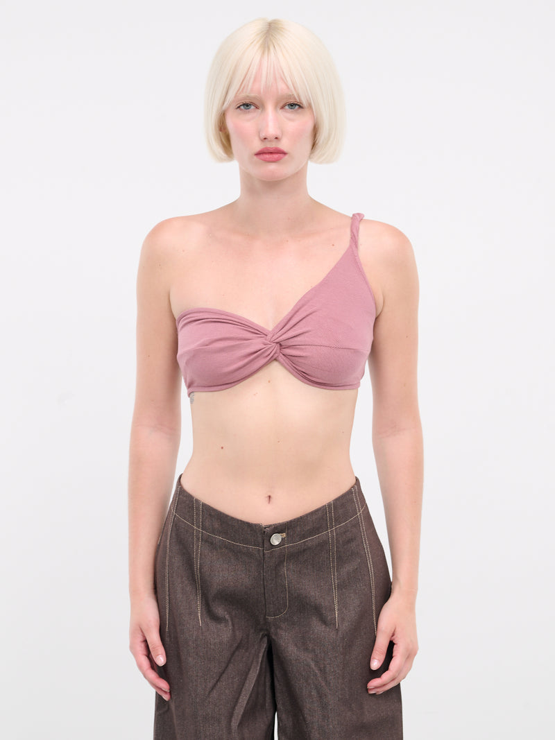 Knotted Jersey Top (AS05R1PU420-RED-VIOLET)