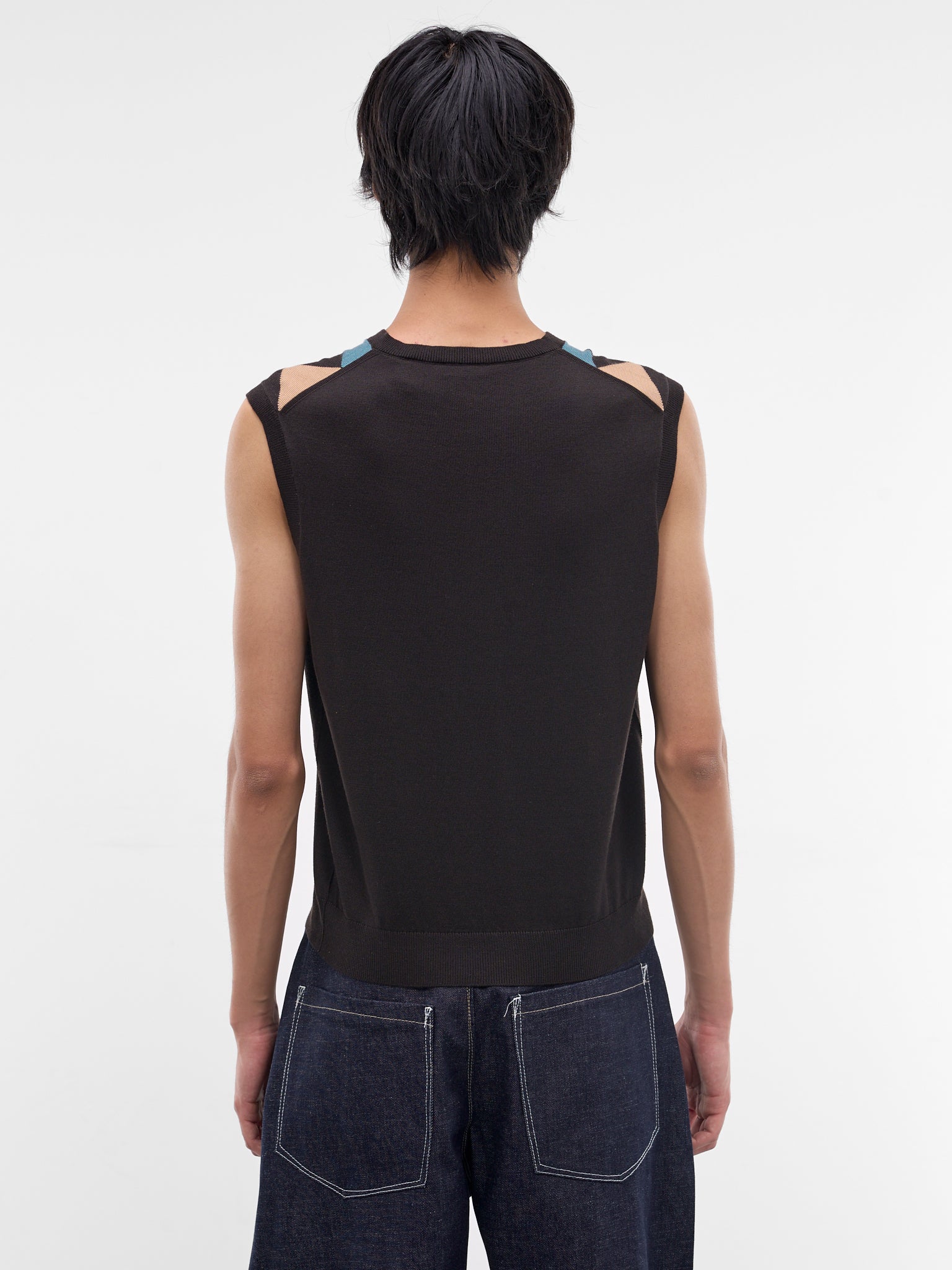 Argyle Wool Sweater Vest (ASH-ARG-CHARRED-BROWN)