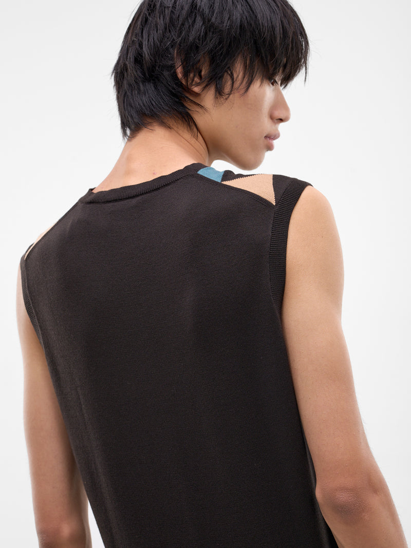 Argyle Wool Sweater Vest (ASH-ARG-CHARRED-BROWN)