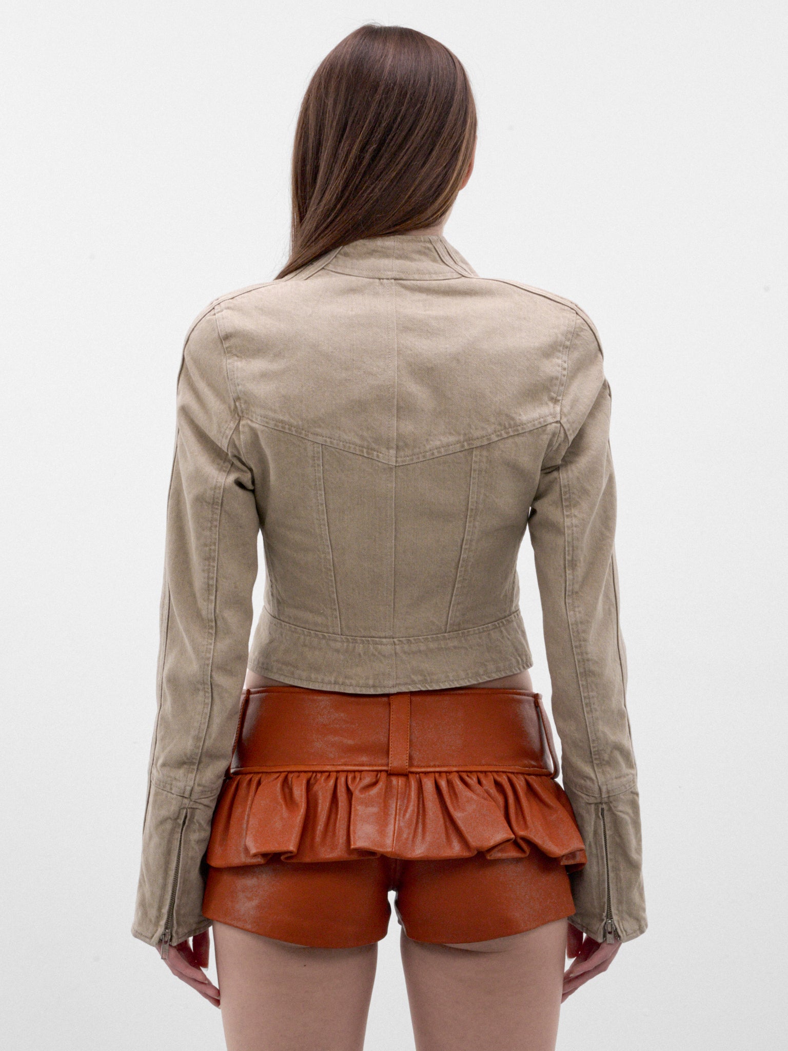 Sand Cropped Denim Jacket (ASTCJ0SA-SAND)