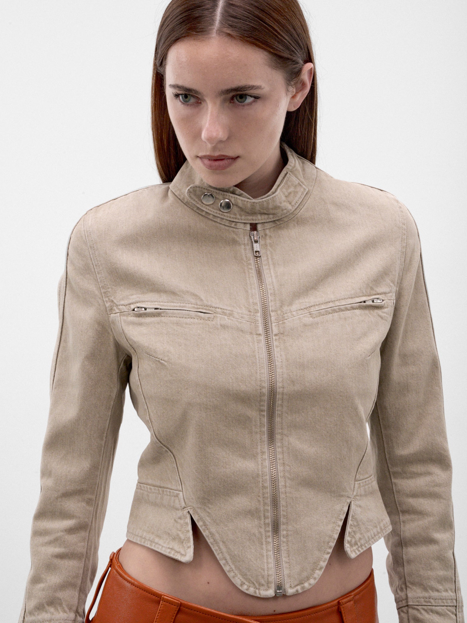 Sand Cropped Denim Jacket (ASTCJ0SA-SAND)