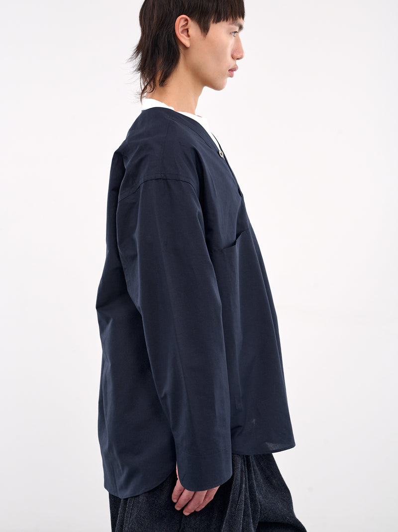 Baseball Button-up Shirt (AT-S002-SS8-NAVY)