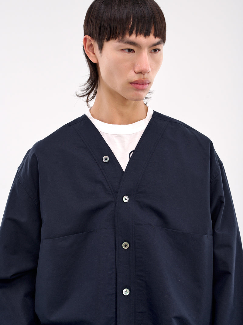 Baseball Button-up Shirt (AT-S002-SS8-NAVY)