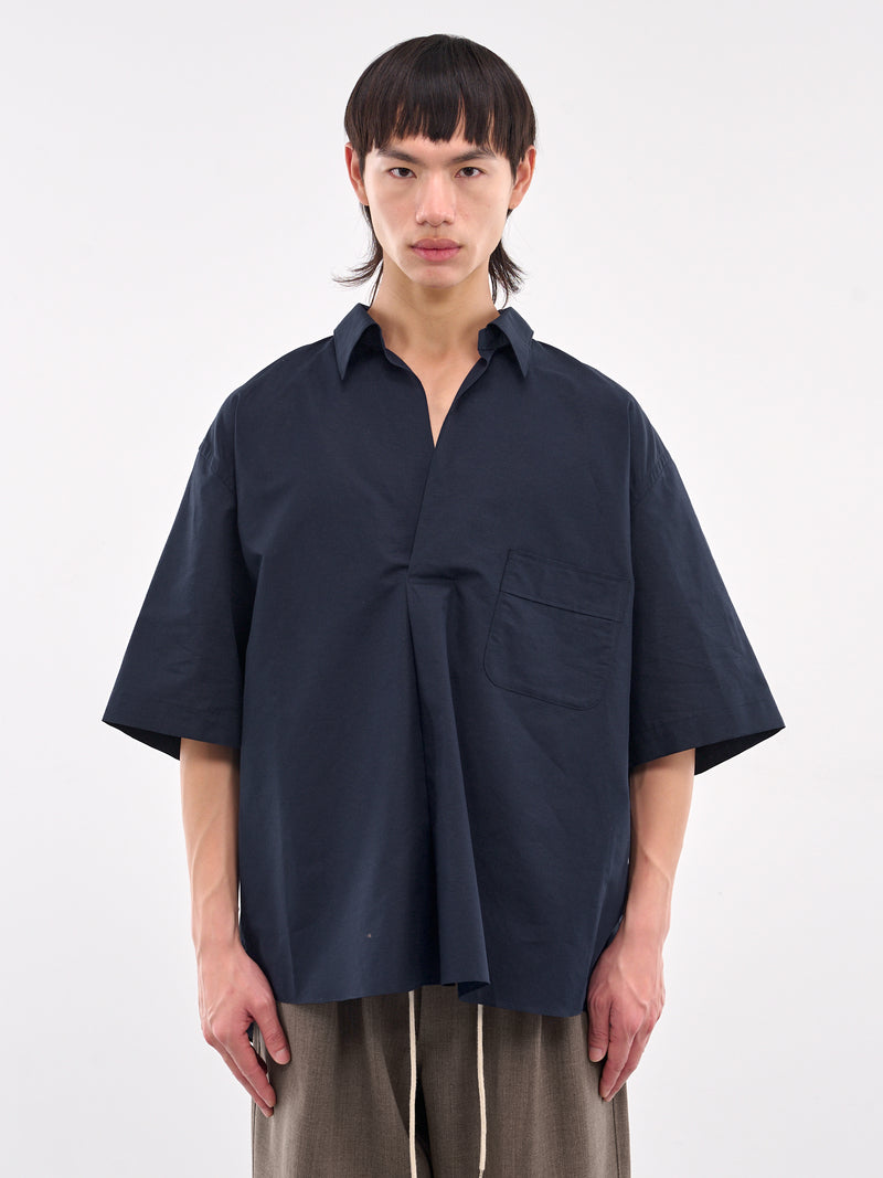 Oversized Short Sleeve Shirt (AT-S004-SS8-NAVY)
