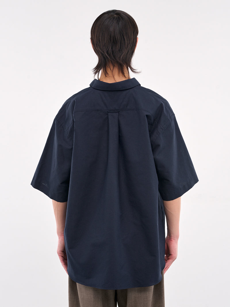 sillage overshirt short sleeve navy
