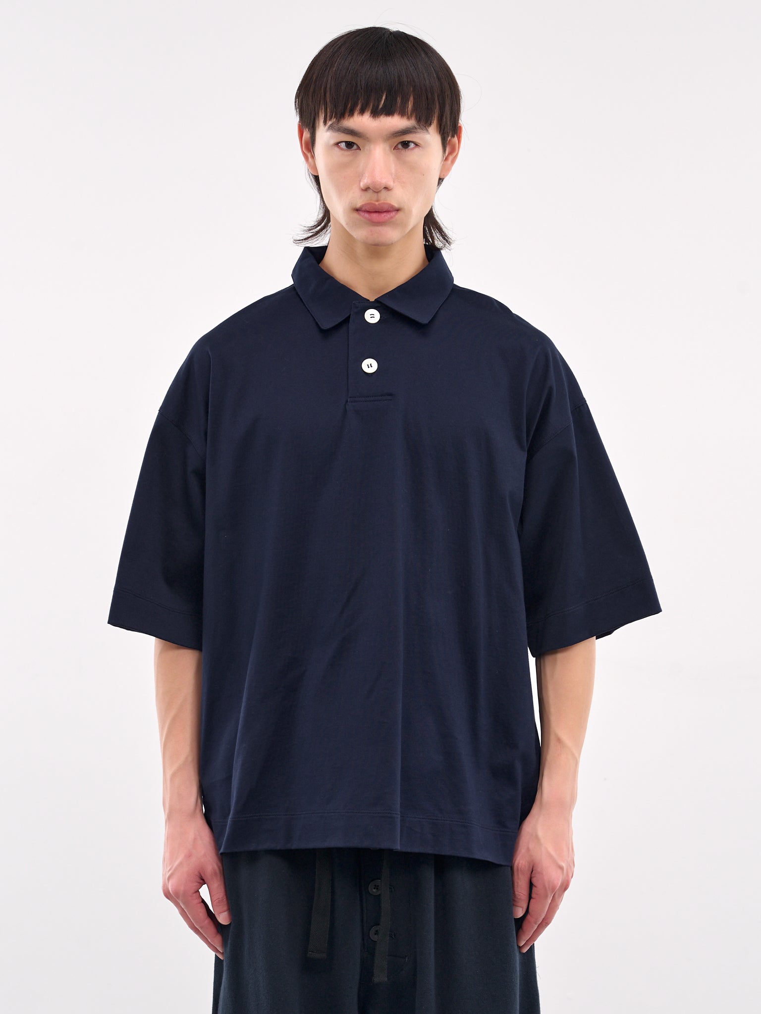 Oversized Polo (AT-T001-SS8-NAVY)
