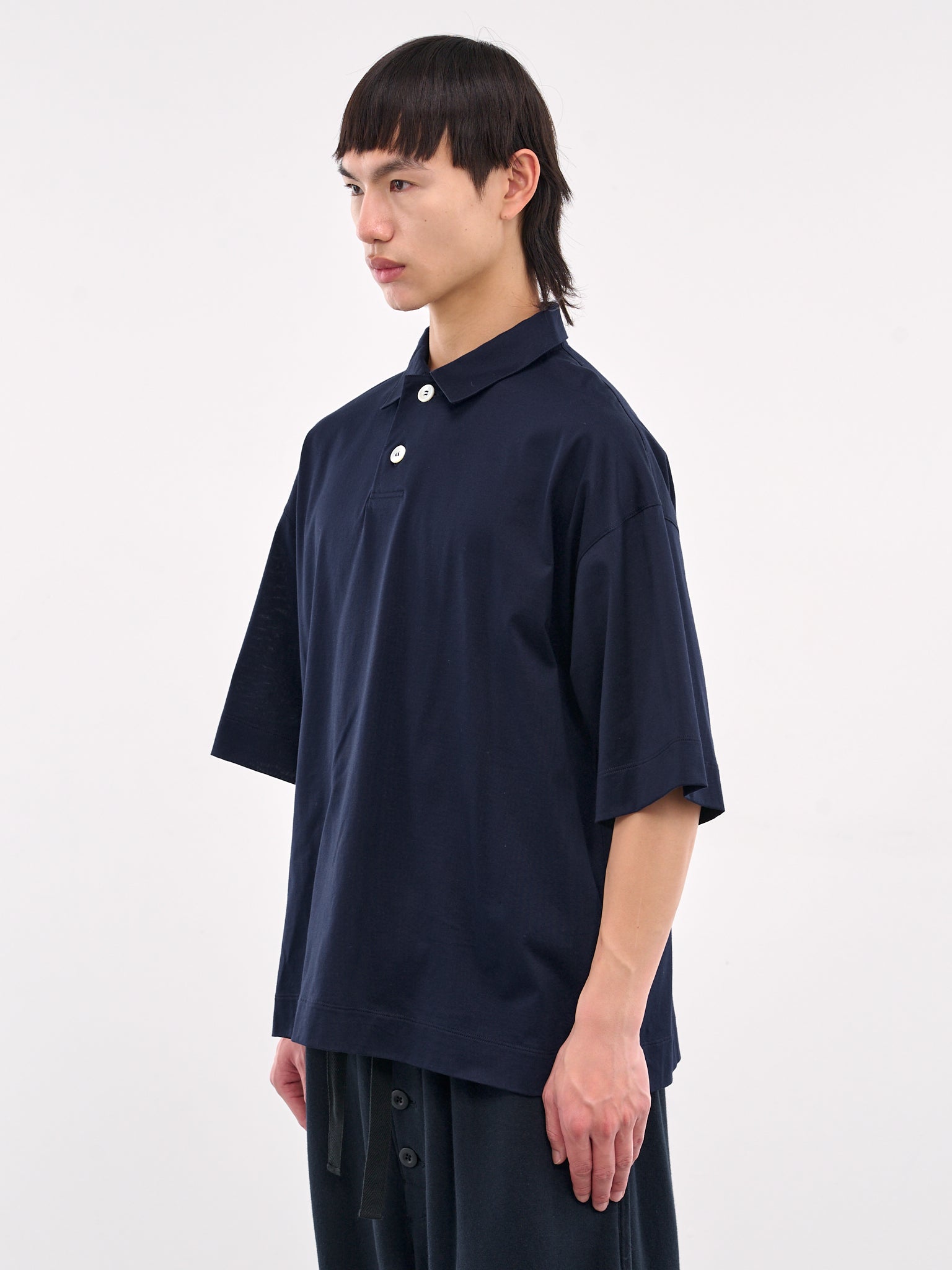 Oversized Polo (AT-T001-SS8-NAVY)
