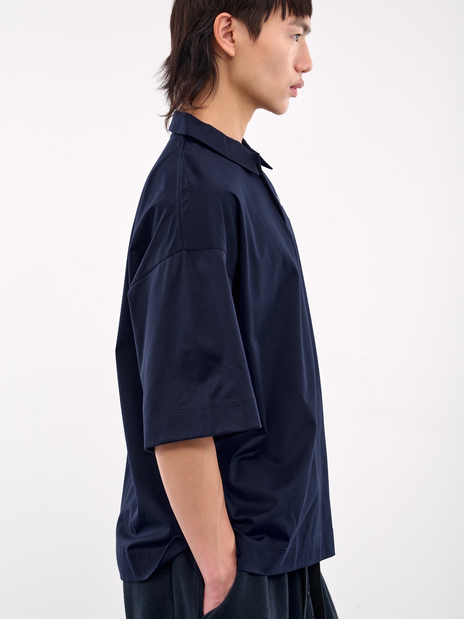 Oversized Polo (AT-T001-SS8-NAVY)