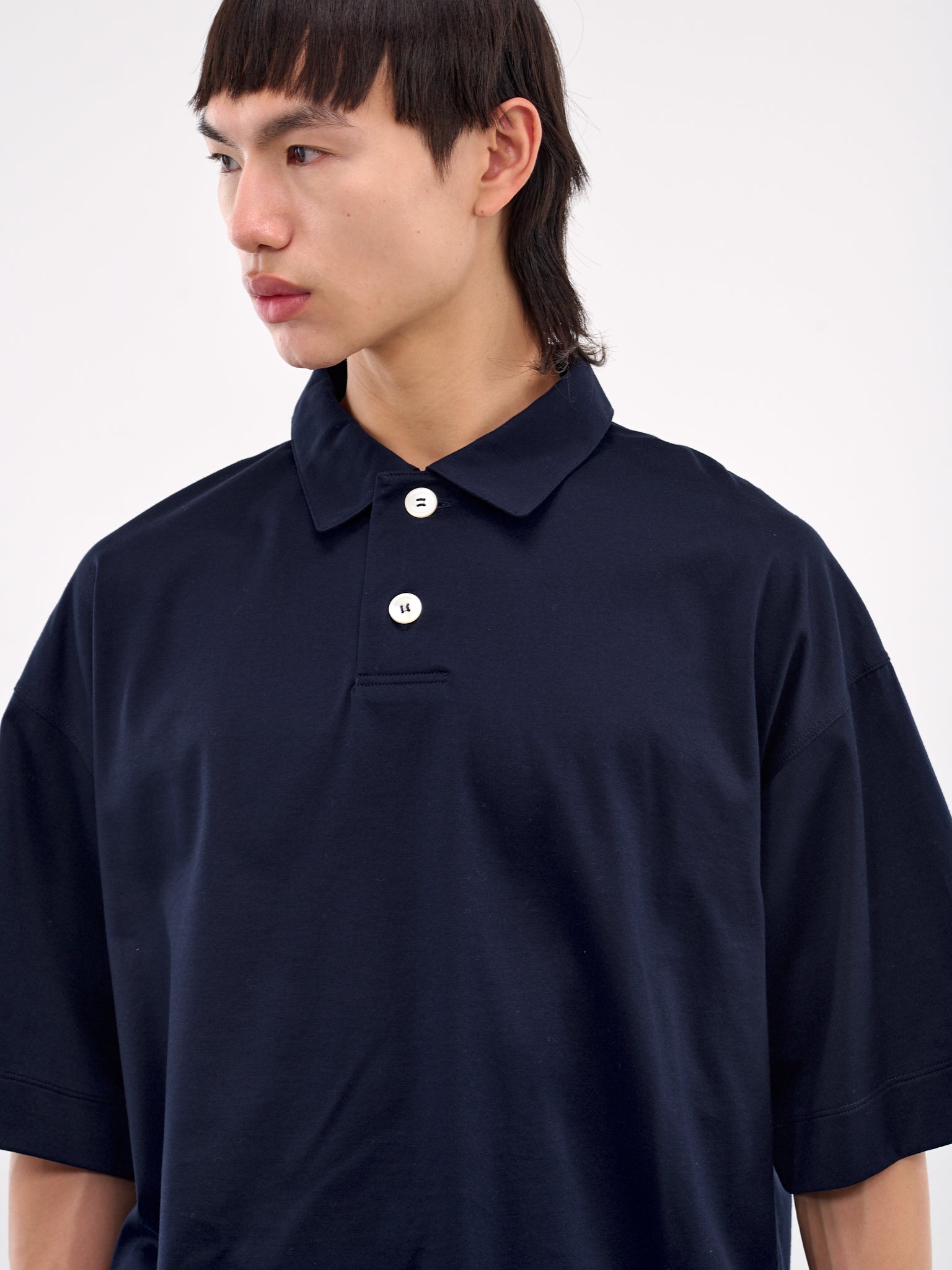 Oversized Polo (AT-T001-SS8-NAVY)