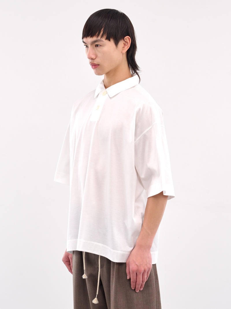 Oversized Polo (AT-T001-SS8-WHITE)
