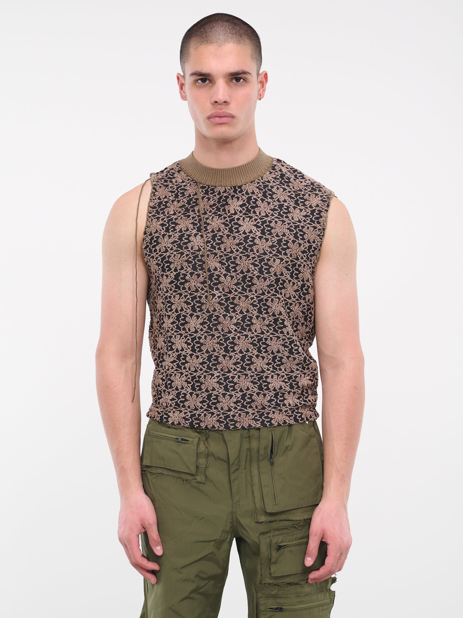 Flower Ash Vest (ATB1021M-NAVY-BROWN)