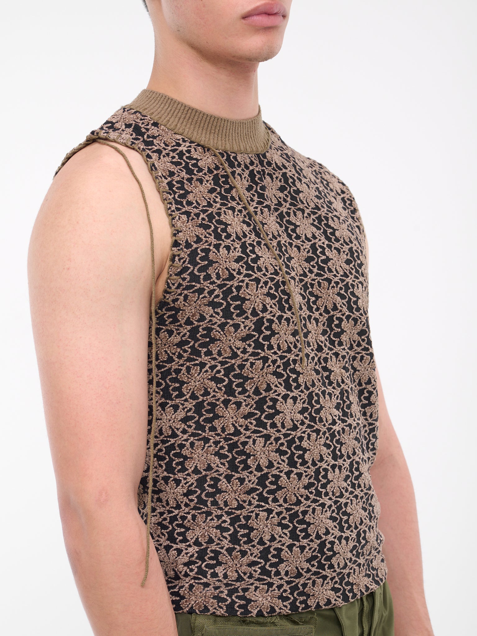 Flower Ash Vest (ATB1021M-NAVY-BROWN)
