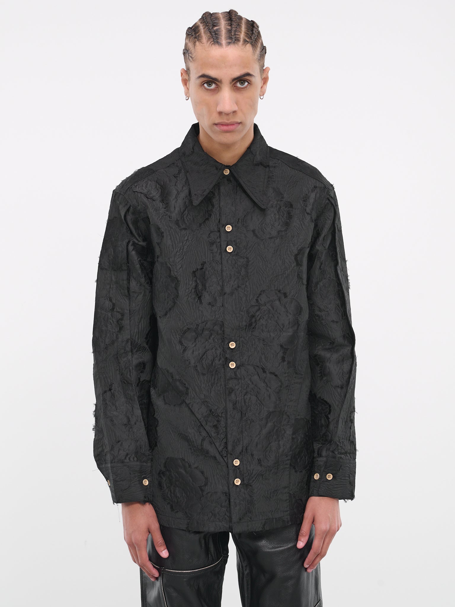 Bubble Flower Shirt (ATB1026M-BLACK)