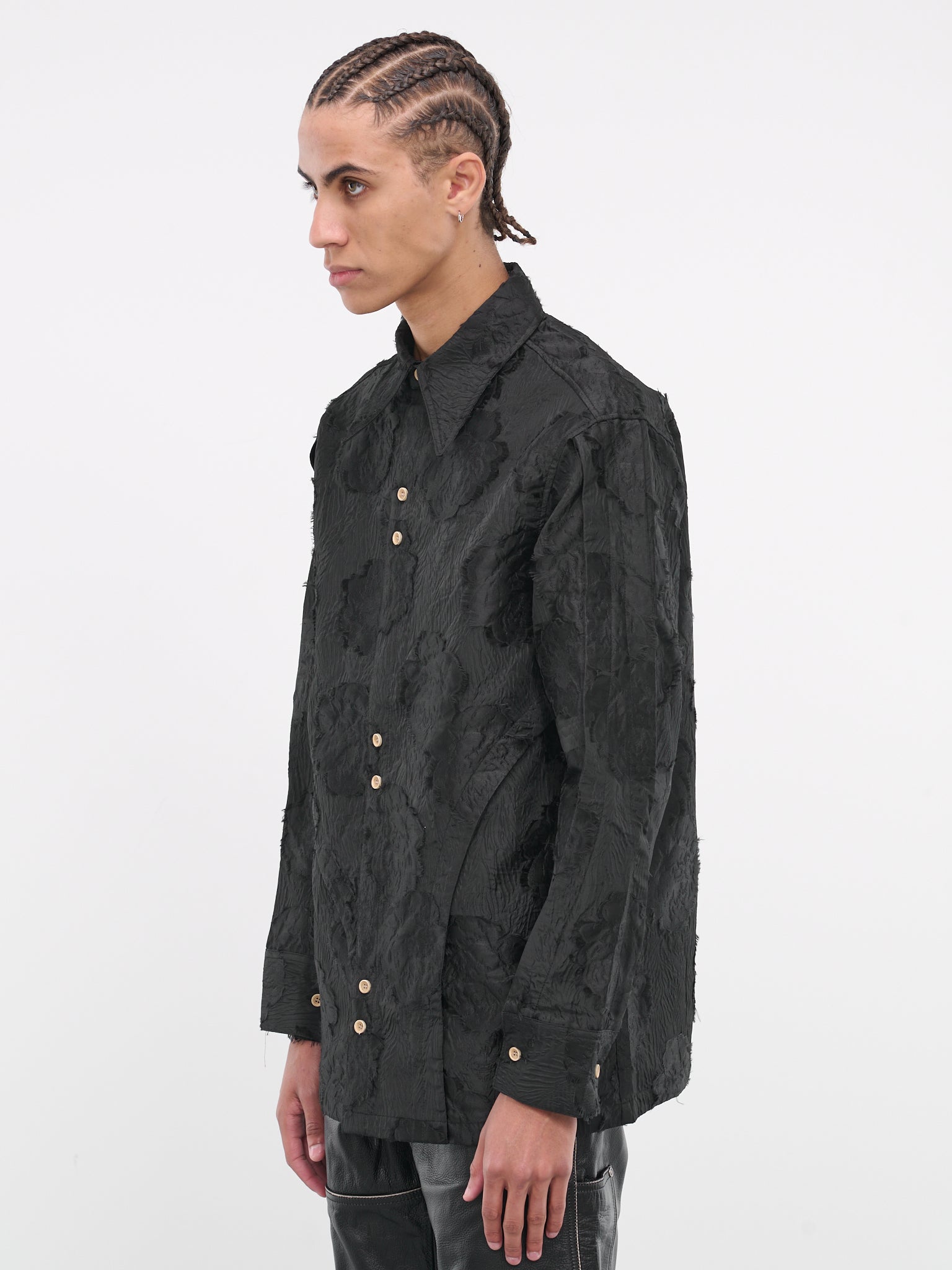 Bubble Flower Shirt (ATB1026M-BLACK)