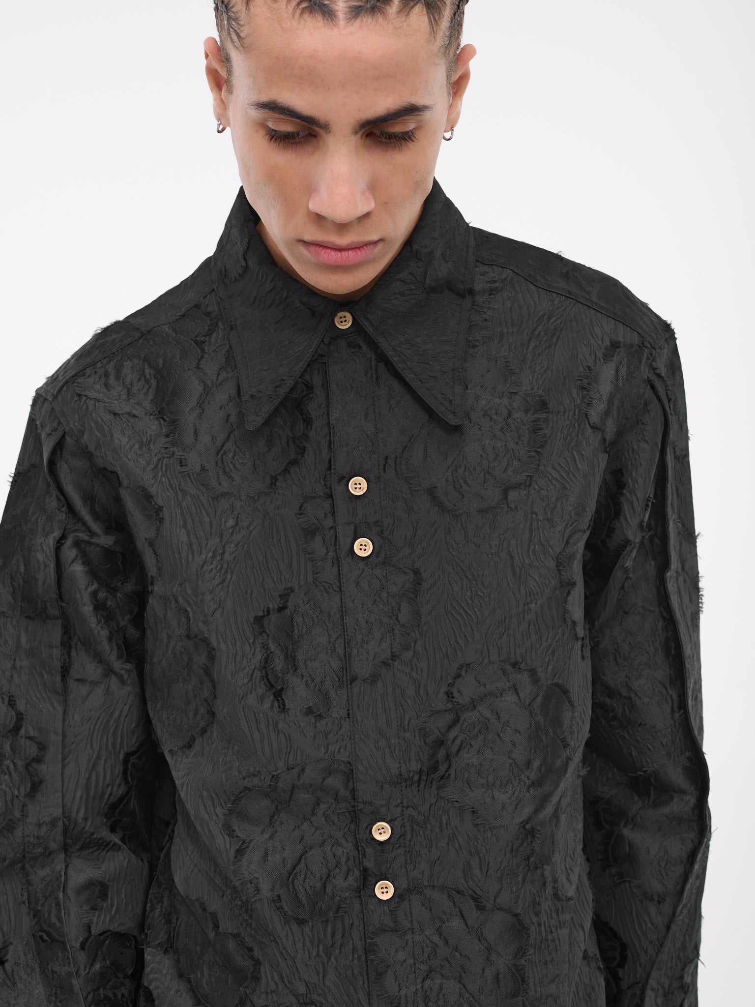 Bubble Flower Shirt (ATB1026M-BLACK)