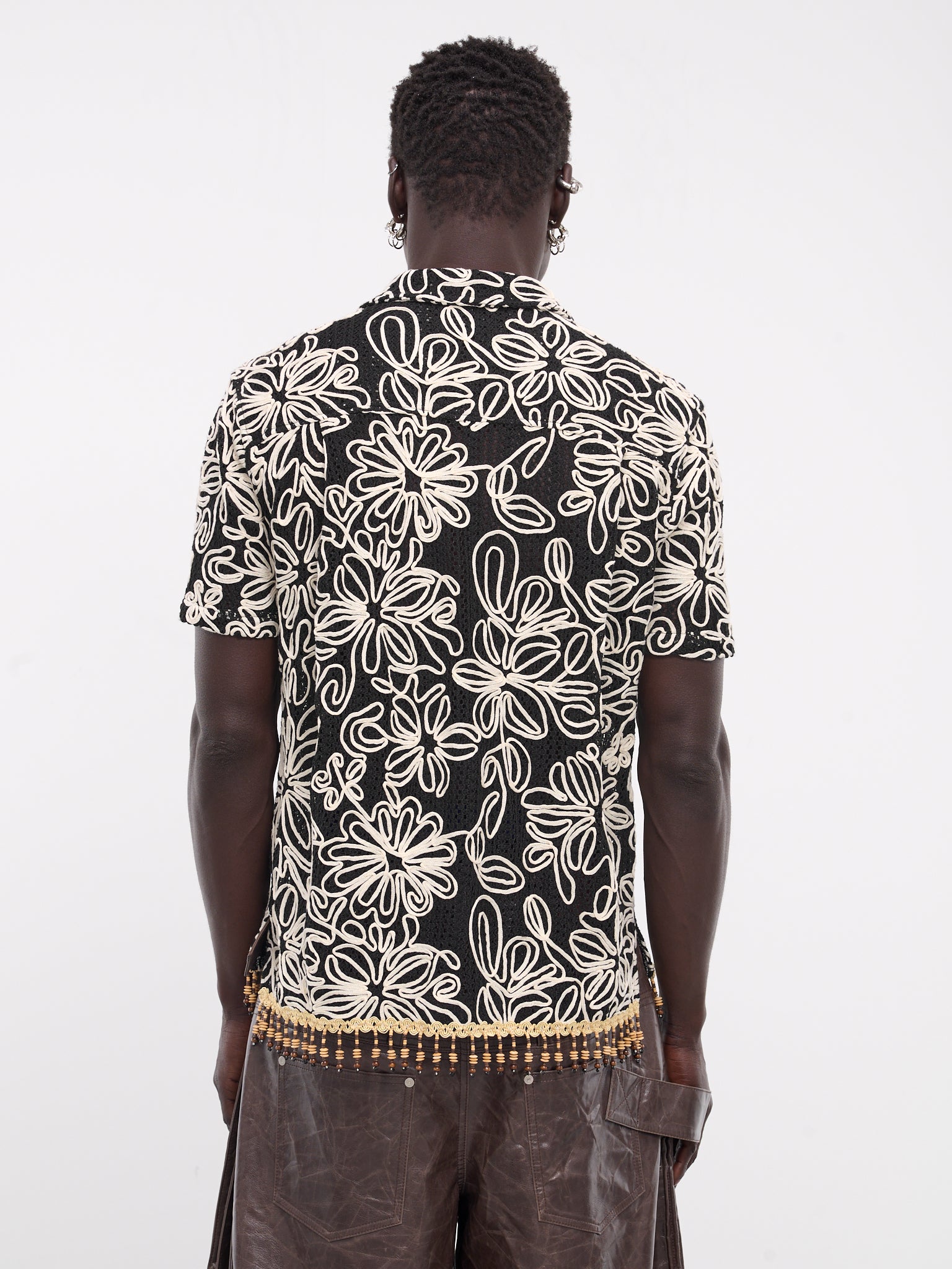 Flower Jacquard Shirt (ATB1048M-BLACK)