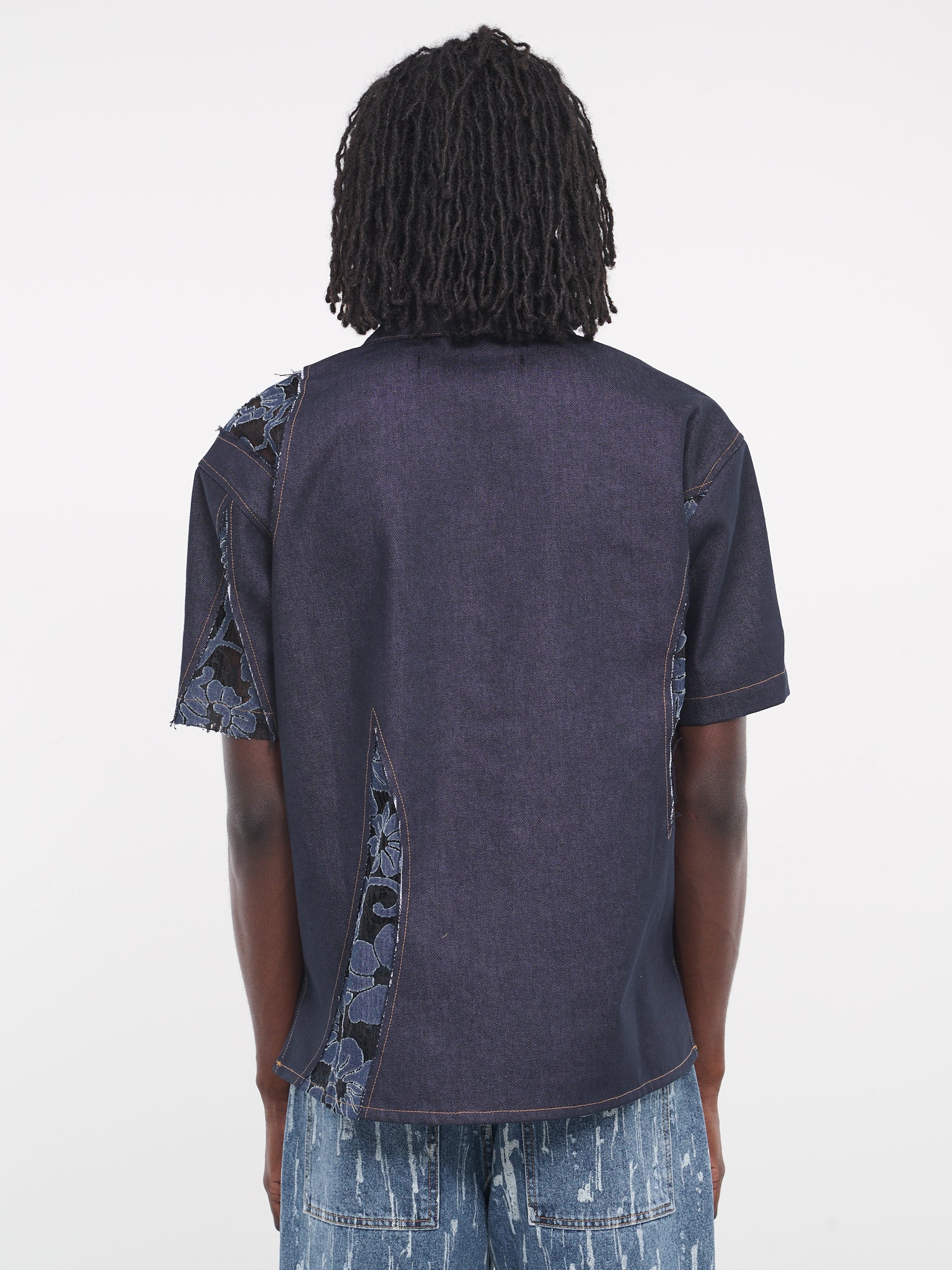 Patchwork Denim Shirt (ATB1057M-DENIM)