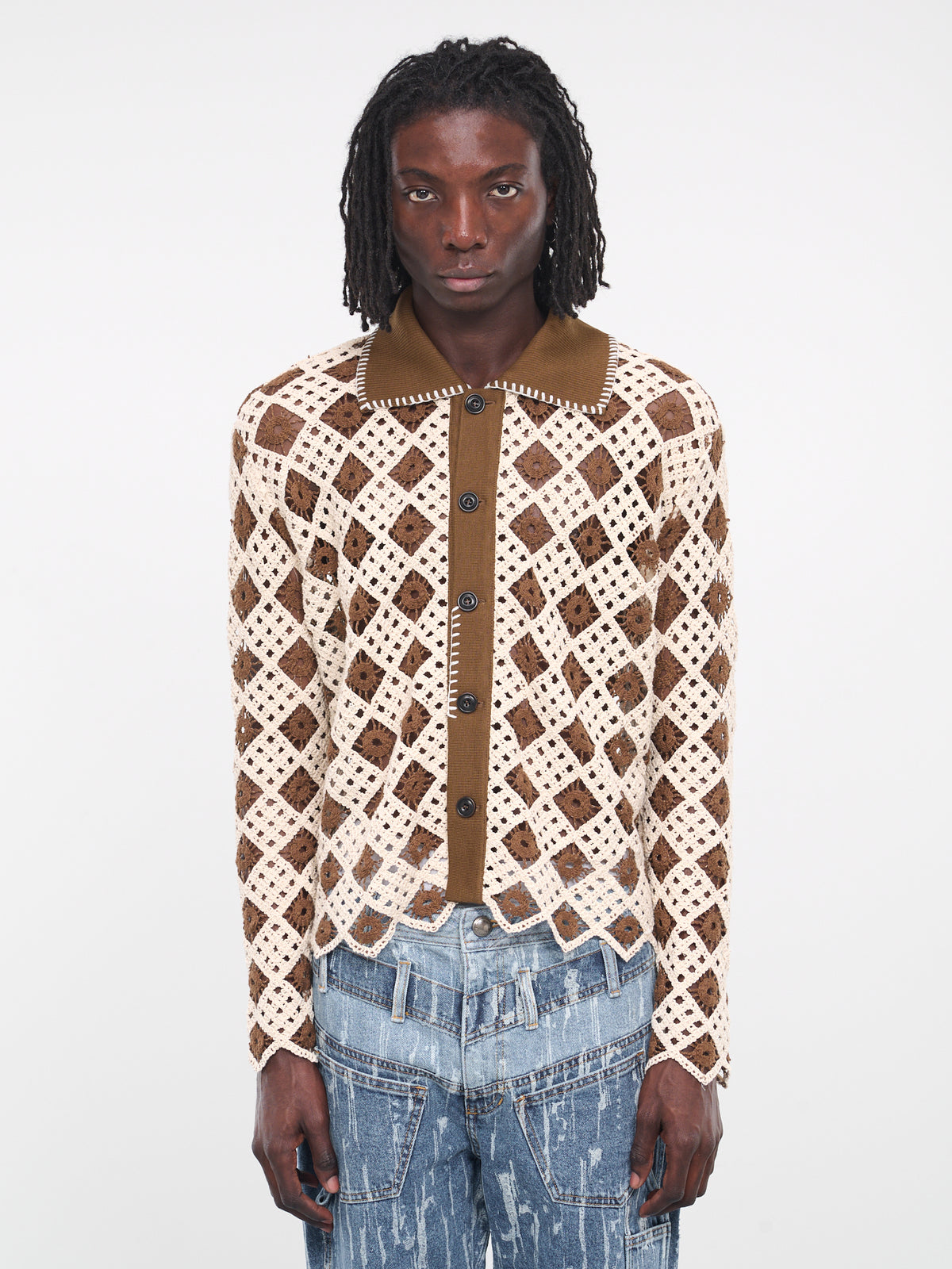 Andersson Bell Brown Sunbird Faux-Leather Shorts