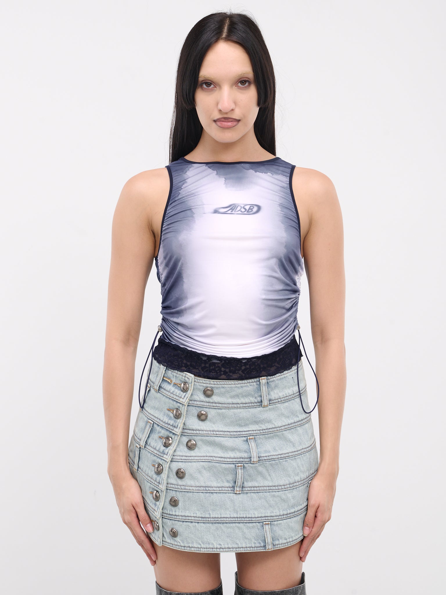 Lisa Watercolor Tank Top (ATB1118W-NAVY)