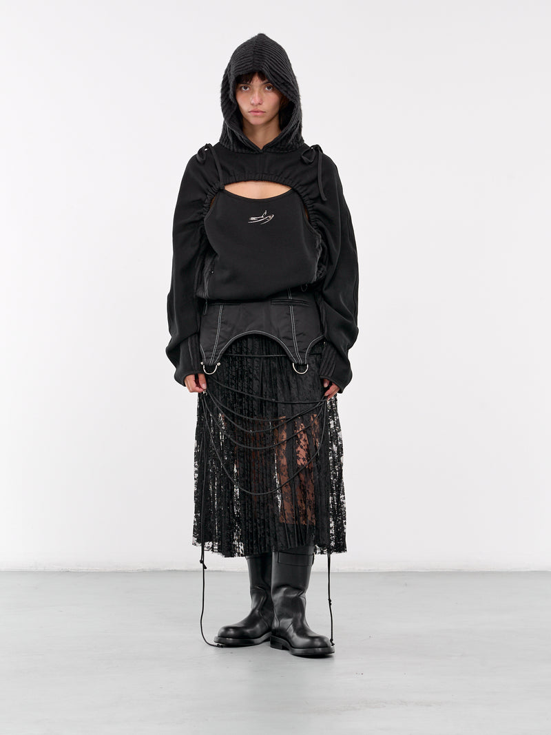 ★ANDERSSON BELL★ Dusty denim liberty skirt Andersson Bell Blue Denim Print Midi Skirt - Fabric of Society