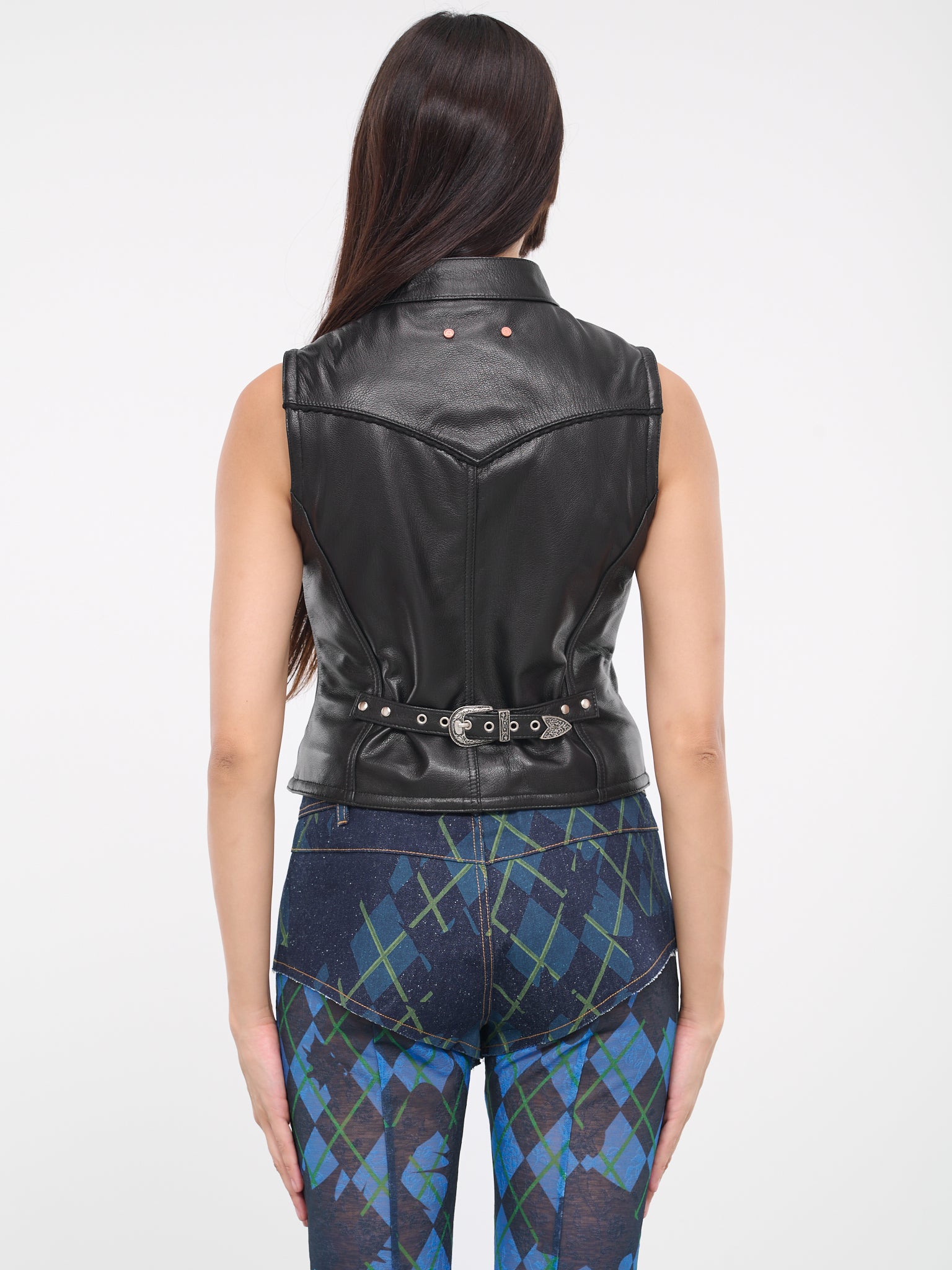 Liv Leather Vest (ATB976W-BLACK)