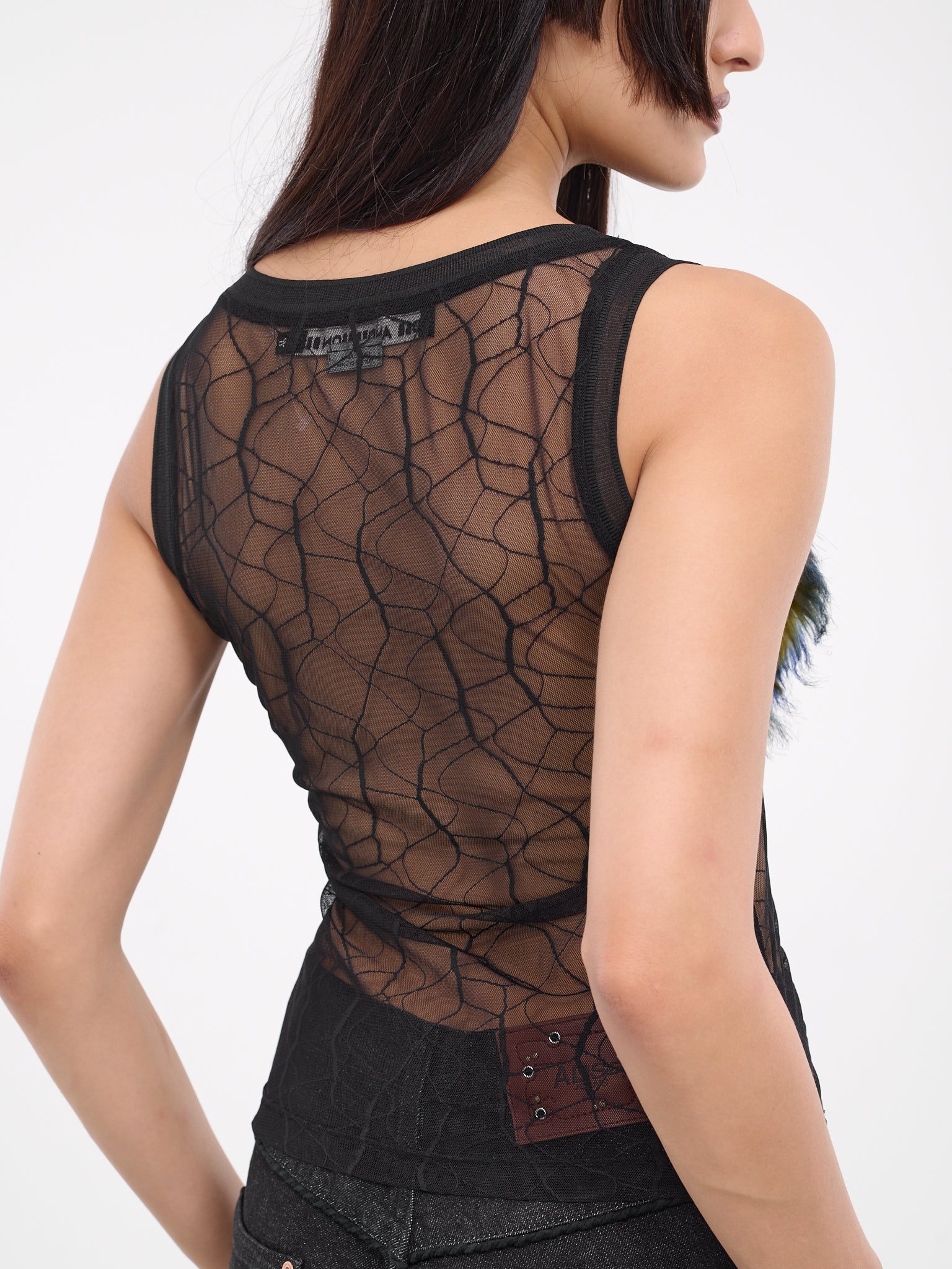 Fur Heart Tank (ATB984W-BLACK)
