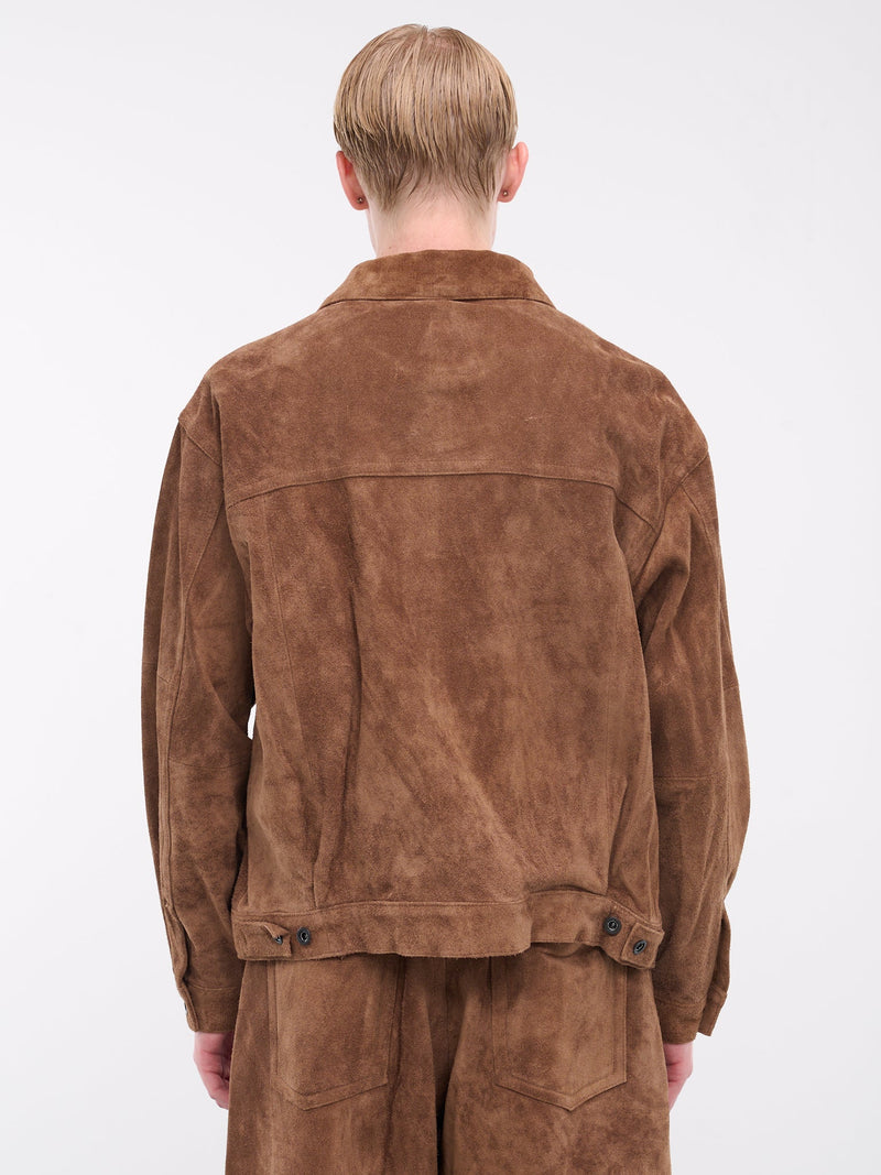 A LEATHER Suede Trucker Jacket  | H. Lorenzo - back