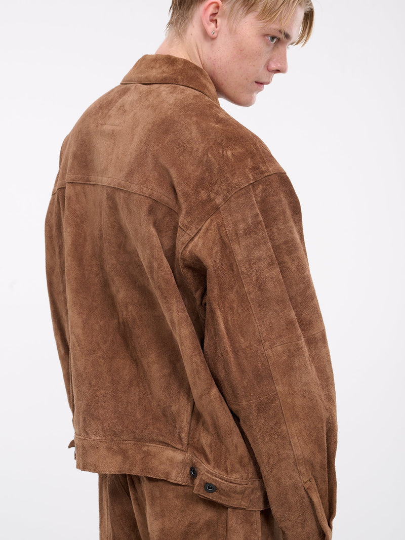 A LEATHER Suede Trucker Jacket  | H. Lorenzo - detail 1