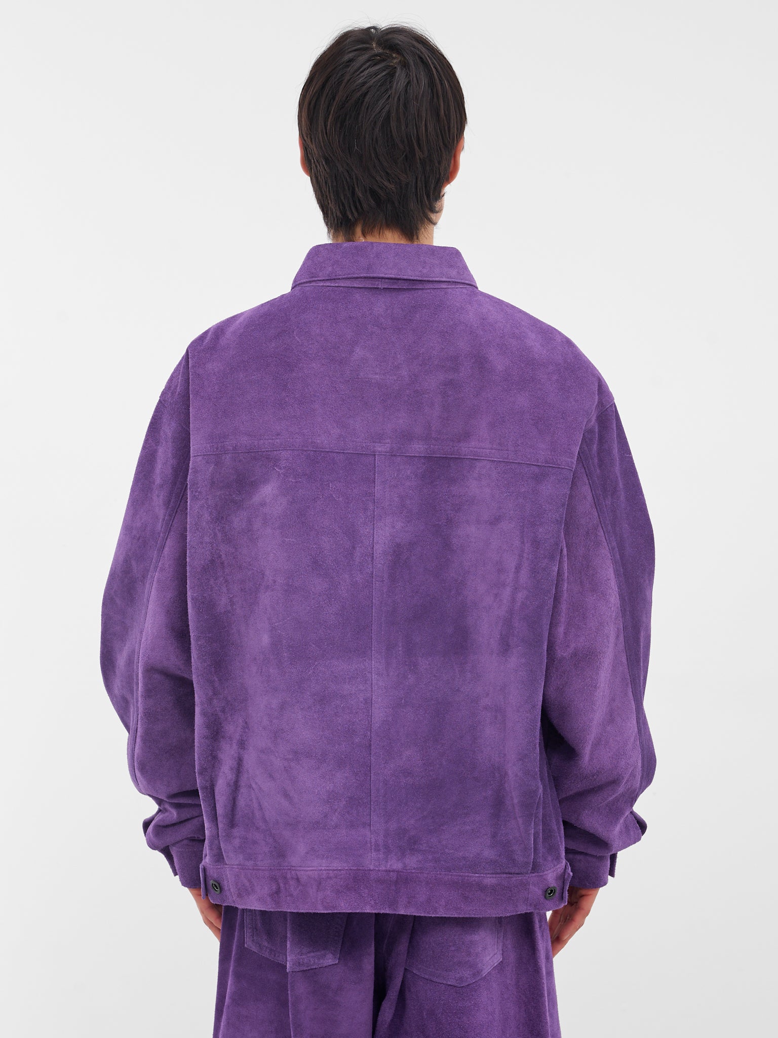 Purple Suede Oversized Trucker Jacket (AUJ2550-PURPLE-SUEDE)