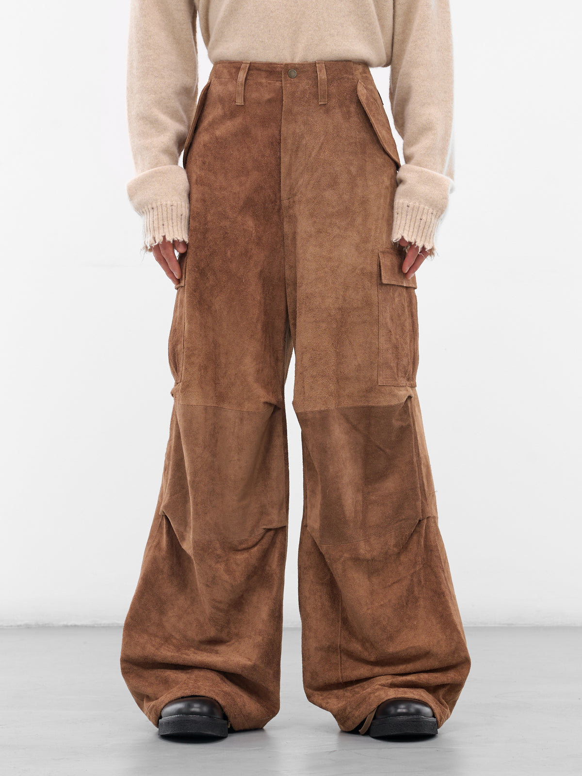 Camel Suede Field Cargo Pants (AUP2557-CAMEL-SUEDE)