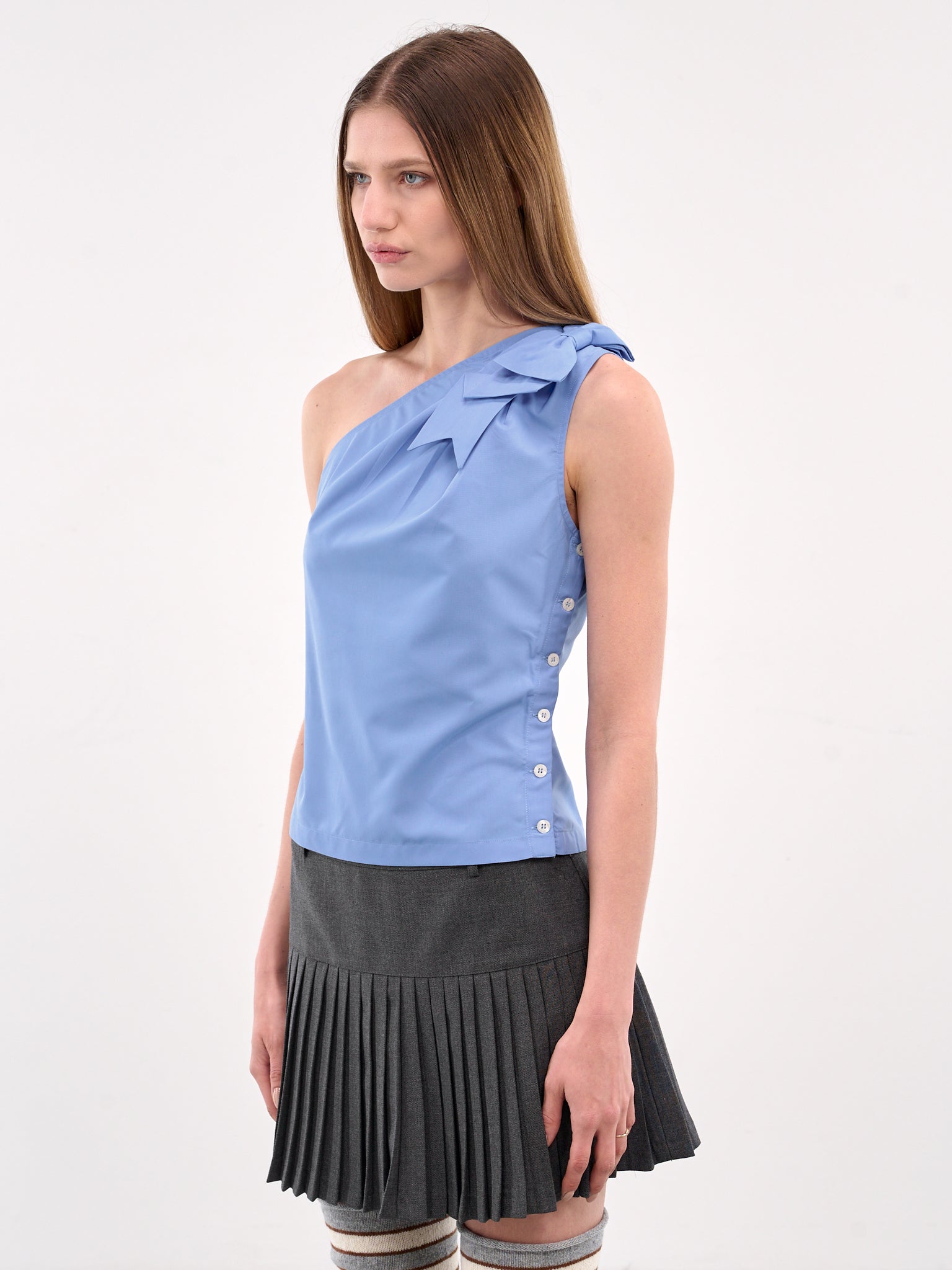 One Shoulder Top (AW002-BLUE)