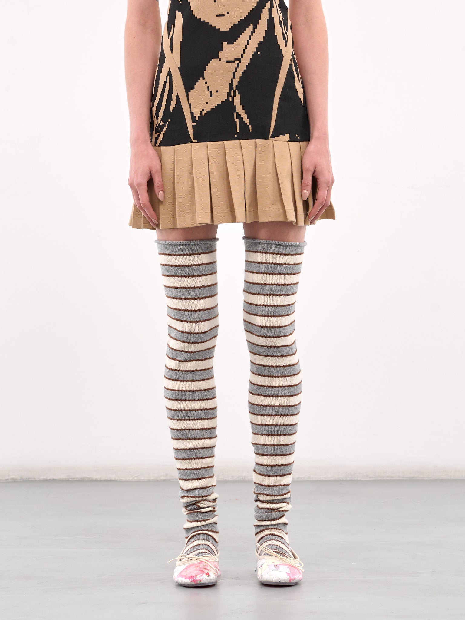 Thigh High Striped Knit Socks (AW031-STRIPES)